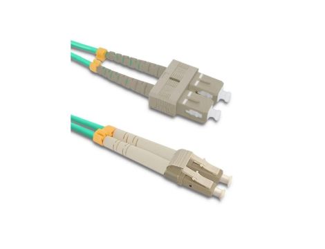 Qoltec Patchcord światłowodowy LC/UPC - SC/UPC Multimode 50/125 OM4 Duplex 3m