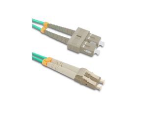 Qoltec Patchcord światłowodowy LC/UPC - SC/UPC Multimode 50/125 OM4 Duplex 5m