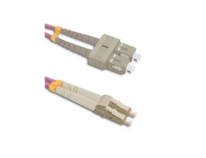 Qoltec Patchcord światłowodowy LC/UPC - SC/UPC Multimode 50/125 OM4 Duplex 10m
