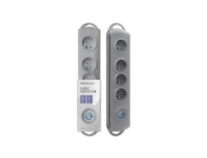 Qoltec Listwa zasilająca antyprzepięciowa 4 gniazda 1.5m Szara