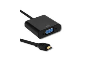 Qoltec Adapter Micro HDMI D męski VGA żeński +3.5mm Audio 0.2m