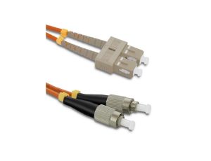 Qoltec Patchcord światłowodowy SC/UPC - FC/UPC Multimode 50/125 OM2 Duplex 1m