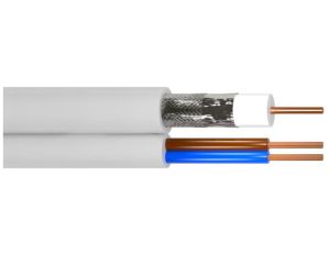 Przewód koncentryczny z zasilaniem w jednym YWDXpek 75 1,0/4,8 + OMY 2x1 CESAT /100m/