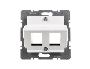 Berker Modul Płytka centralna do gniazda modularnego Krone śnieżnobiała 146409