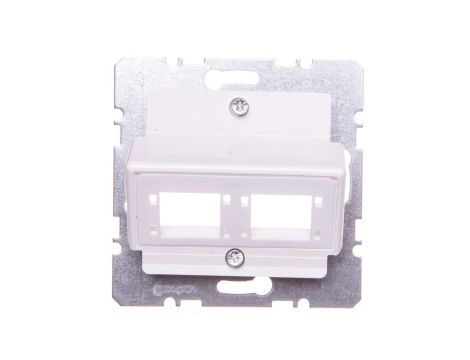 B.Kwadrat Płytka czołowa do 1 lub 2 modułów 1-kr ReichleiDe-Massari biały