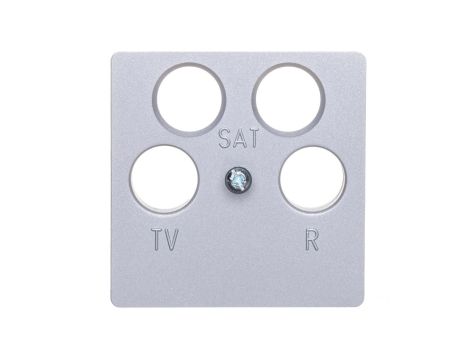 Berker Modul Płytka centralna do gniazda antenowego 4-wyjściowego aluminium 14841404