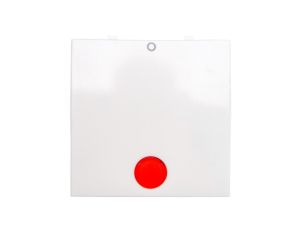 B.Kwadrat Klawisz z czerwoną soczewką symbol /0/ biały 5316248999