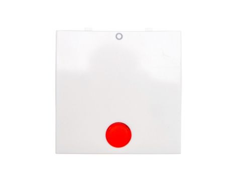 B.Kwadrat Klawisz z czerwoną soczewką symbol /0/ biały 5316248999