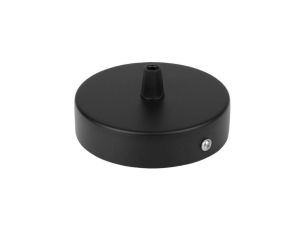 Maskownica do sufitu 80x25mm czarna do kabla w oplocie i lamp metalowa podsufitka