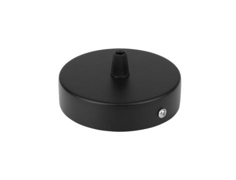 Maskownica do sufitu 80x25mm czarna do kabla w oplocie i lamp metalowa podsufitka