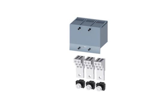 Akces. do 3V20...22: Zaciski tunelowe do podłączenia 6 przew. Cu/Al. w komplecie z osłoną dla przekr. przew. 6x6-35mm2 3 szt. 3V