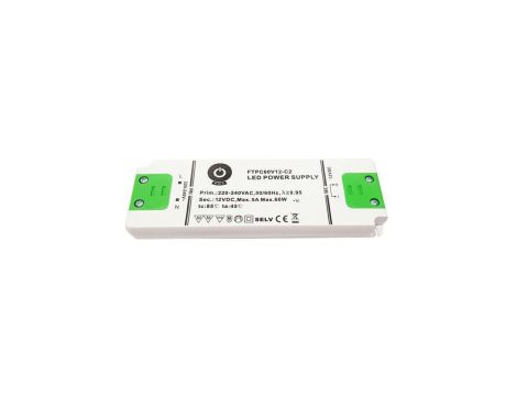 Zasilacz led 60W 5A 12V DC POS meblowy FTPC60V12-C2