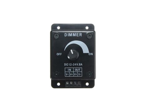 Ściemniacz led 8A 96W manualny czarny