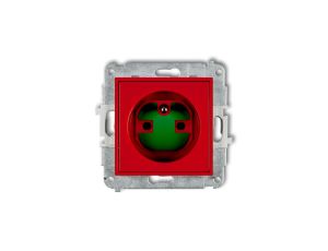 MINI Gniazdo pojedyncze z/u DATA z kluczem czerwone MGZK