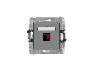 MINI Gniazdo głośnikowe pojedyncze szary mat 27MGG-1