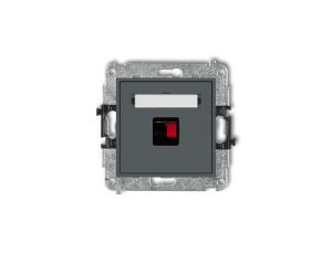 MINI Gniazdo głośnikowe pojedyncze grafitowy mat 28MGG-1-00