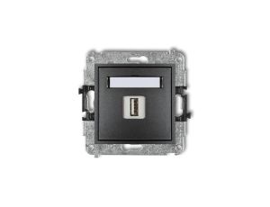 MINI Ładowarka USB pojedyncza 5V 2A grafitowa 11MCUSB-3