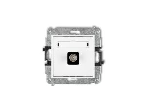 MINI Gniazdo antenowe pojedyncze TV białe MGTV-1