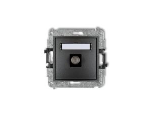 MINI Gniazdo antenowe pojedyncze TV grafitowe 11MGTV-1