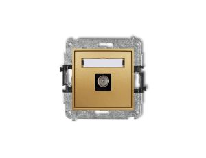 MINI Gniazdo antenowe pojedyncze TV złote 29MGTV-1