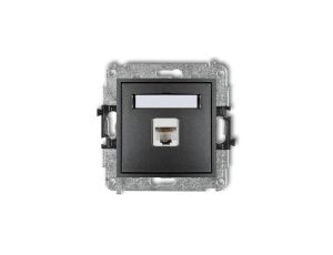 MINI Gniazdo komputerowe pojedyncze 1xRJ45 kat. 5e ekranowane 8-stykowy grafitowy 11MGK-1e