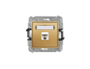 MINI Gniazdo komputerowe pojedyncze 1xRJ45 kat. 5e ekranowane 8-stykowy złoty 29MGK-1e