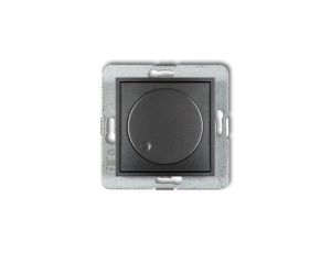 MINI Ściemniacz elektroniczny przyciskowo-obrotowy do lamp LED grafitowy 11MRO-2