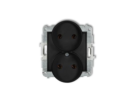 MINI Gniazdo podwójne b/u czarny mat 12MGPR-2