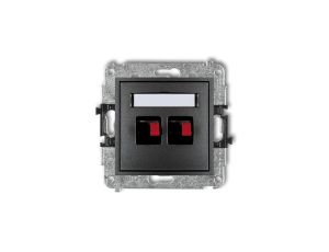 MINI Gniazdo głośnikowe podwójne grafitowy 11MGG-2