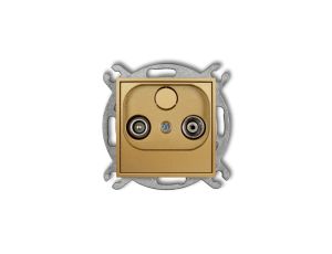 MINI Gniazdo antenowe RTV końcowe w szeregu gniazd przelotowych 6dB złoty 29MG6K