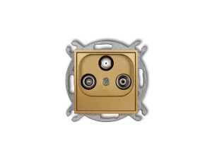 MINI Gniazdo antenowe RTV-SAT końcowe (2 wejścia antenowe) złoty 29MGST