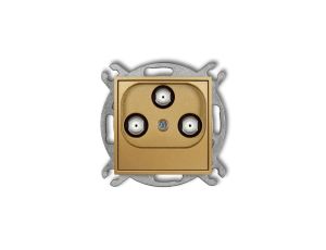MINI Gniazdo multimedialne 3F DATA (UPC) złoty 29MGMU