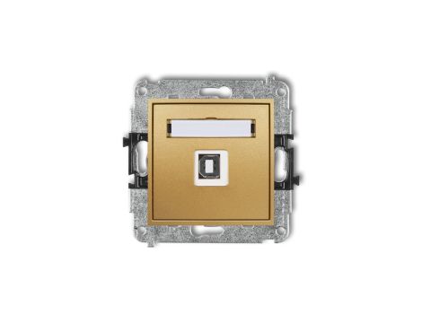 MINI Gniazdo pojedyncze USB-AB 2.0 złoty 29MGUSB-3