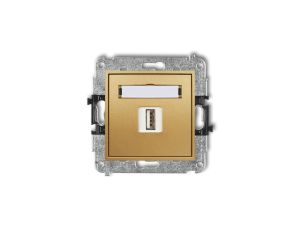MINI Gniazdo pojedyncze USB-AA 3.0 złoty 29MGUSB-5