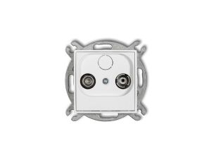 MINI Gniazdo antenowe RTV końcowe w szeregu gniazd przelotowych 6dB biały MG6K