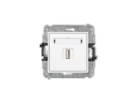MINI Gniazdo pojedyncze USB-AA 2.0 białe MGUSB-1