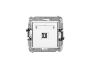 MINI Gniazdo pojedyncze USB-AB2.0 białe MGUSB-3
