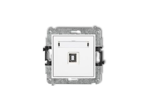 MINI Gniazdo pojedyncze USB-AB2.0 białe MGUSB-3