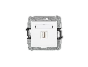 MINI Gniazdo pojedyncze USB-AA 3.0 białe MGUSB-5