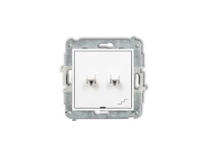 MINI Łącznik podwójny schodowy w stylu amerykańskim biały MWPUS-33