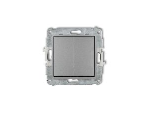 MINI Przycisk dwubiegunowy srebrny metalik 7MWP-44.2