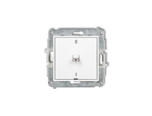 MINI Łącznik dwubiegunowy /0-1/ w stylu amerykańskim biały MWPUS-9