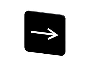 Etykieta samoprzylepna do kaset 22x22mm czarna inskrypcja symbol graficzny strzałka SIRIUS ACT 3SU1900-0AF16-0QR0 /10szt./