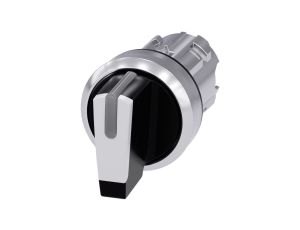 Przełącznik 3 pozycyjny 22mm czarny/biały z samopowrotem IOII możl podświetlenie metal IP69k SIRIUS ACT 3SU1052-2BM60-0AA0
