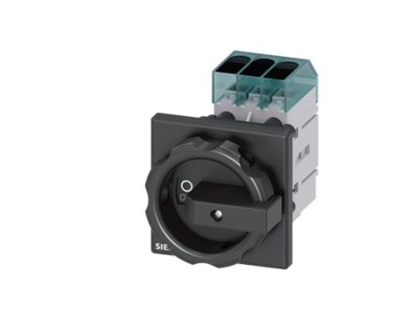 Rozłącznik główny 3P 16A 7,5kW AC23A 400V montaż tablicowy otwór centralny 22.5 mm czarne pokrętł 3LD3054-0TK51